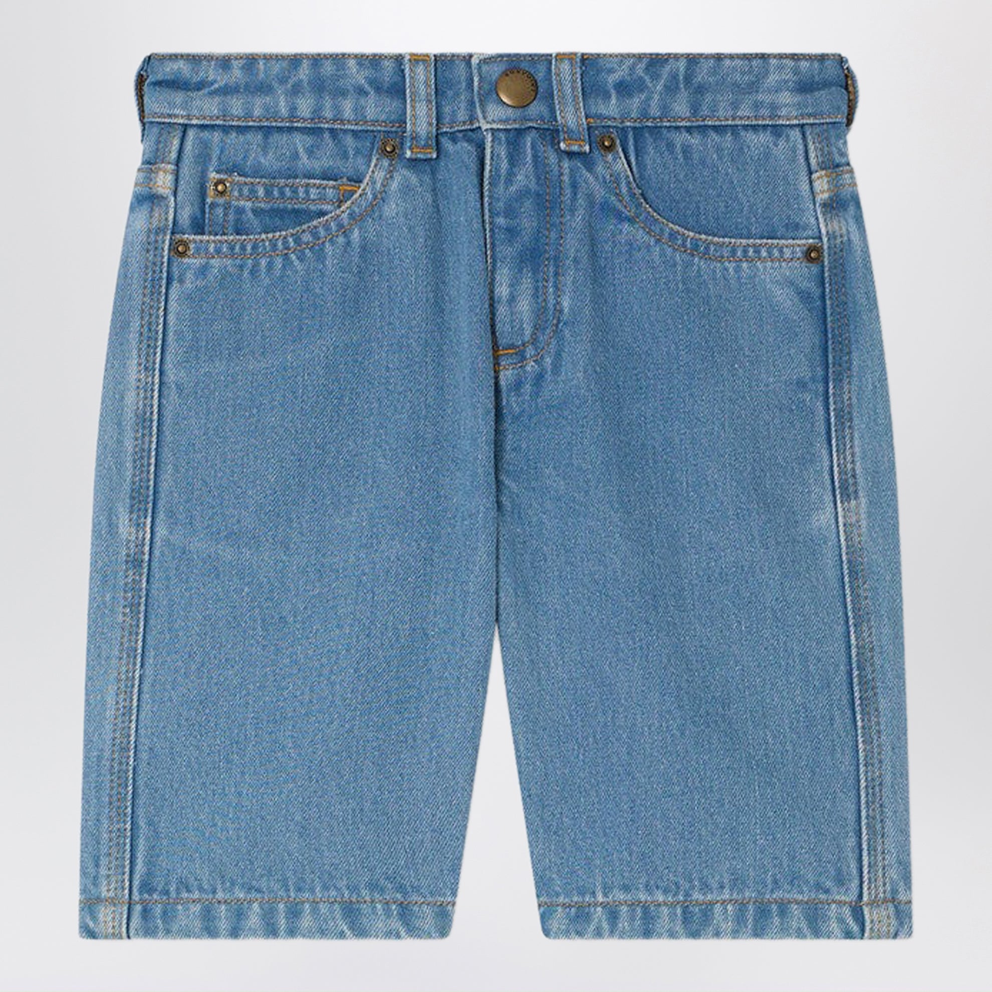 Elvio blue denim bermuda shorts