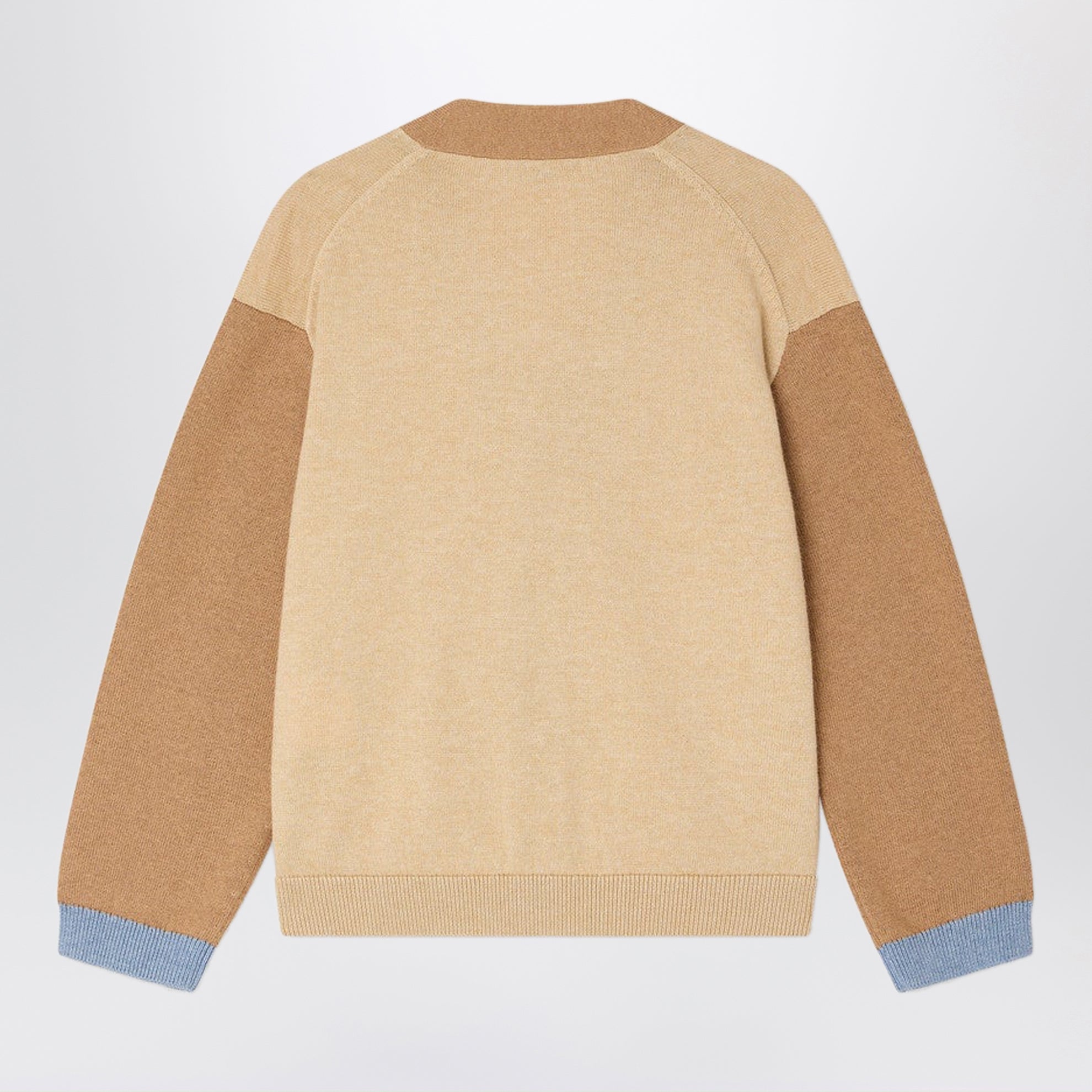 Cardigan Edouard beige en coton et cachemire
