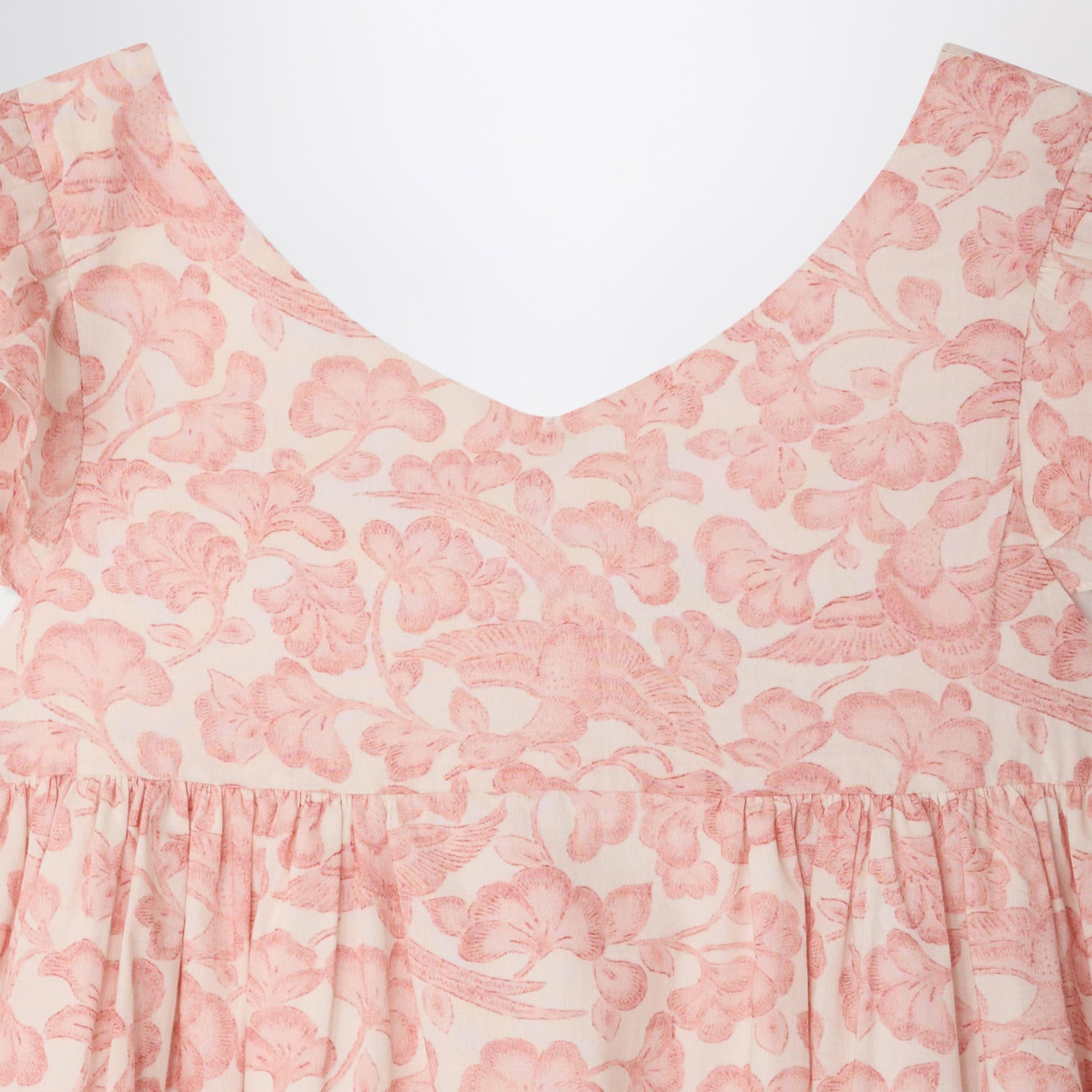 Abito Galantine in voile rosa con stampa floreale