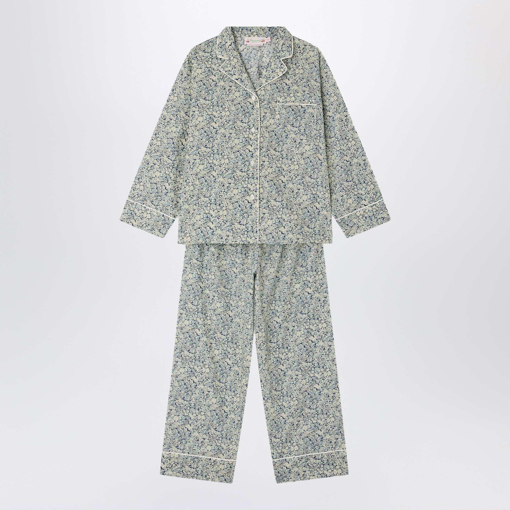 Pigiama Dormeur azzurro in tessuto Liberty 