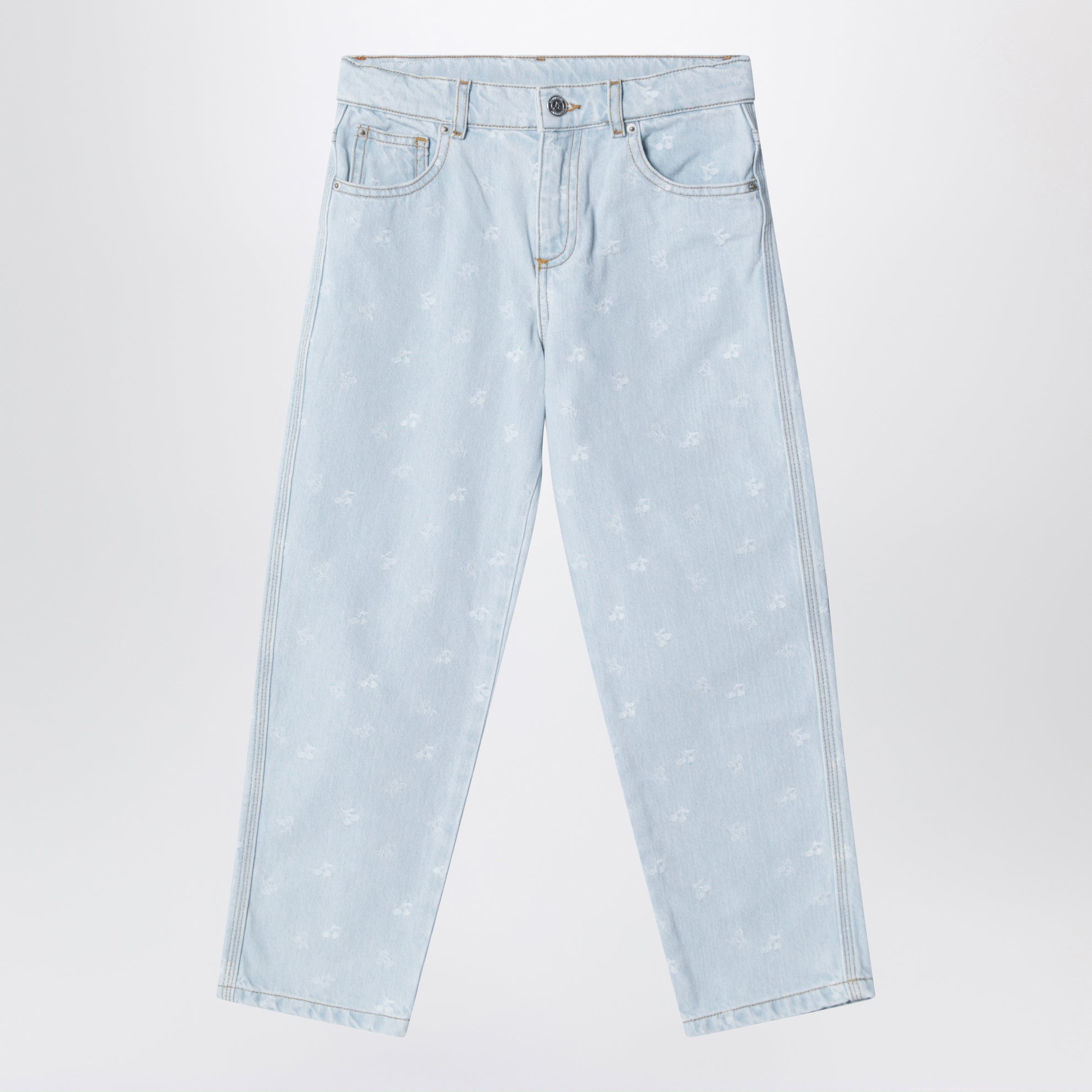 Eloha Jeans aus Denim mit Jacquard-Kirschen