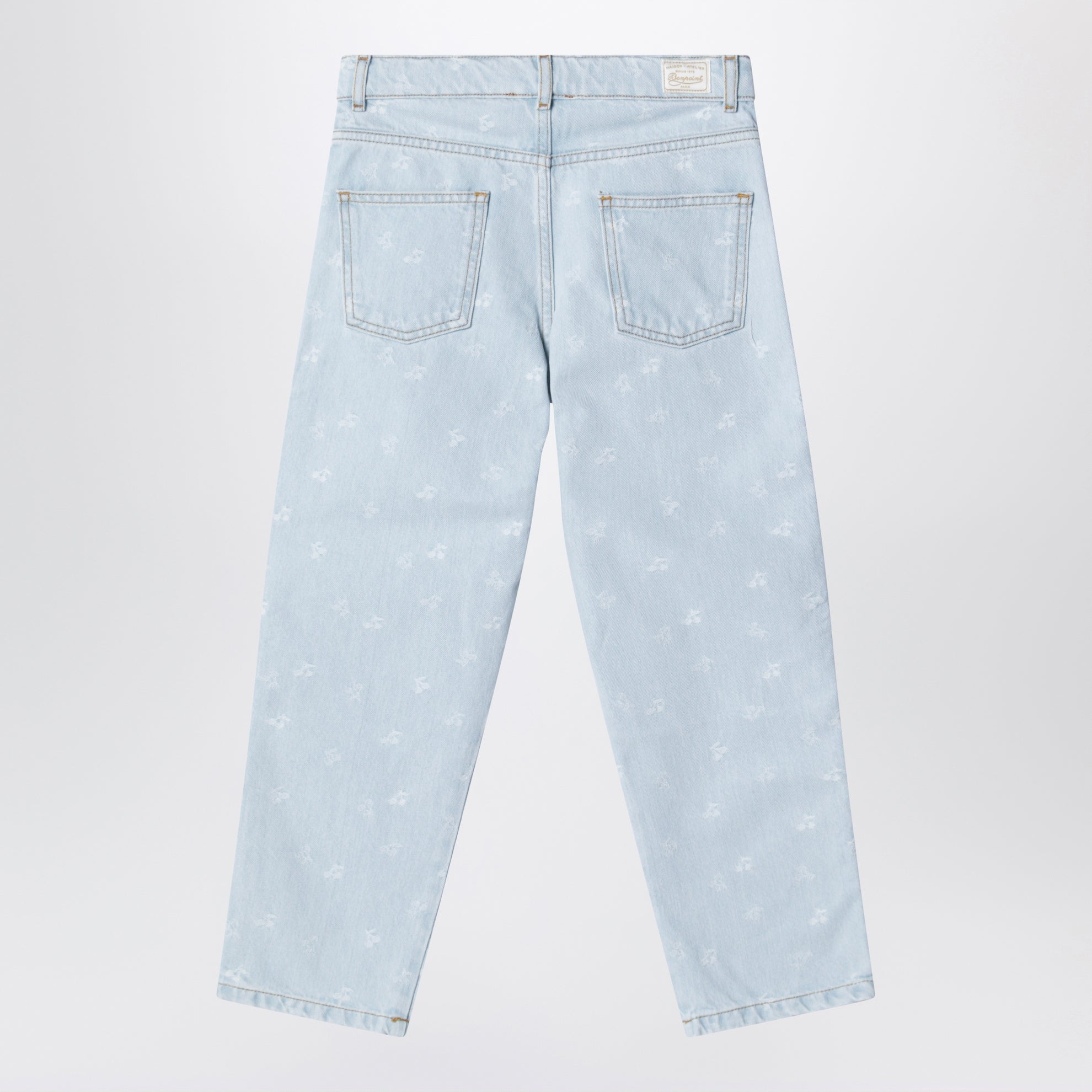 Eloha Jeans aus Denim mit Jacquard-Kirschen