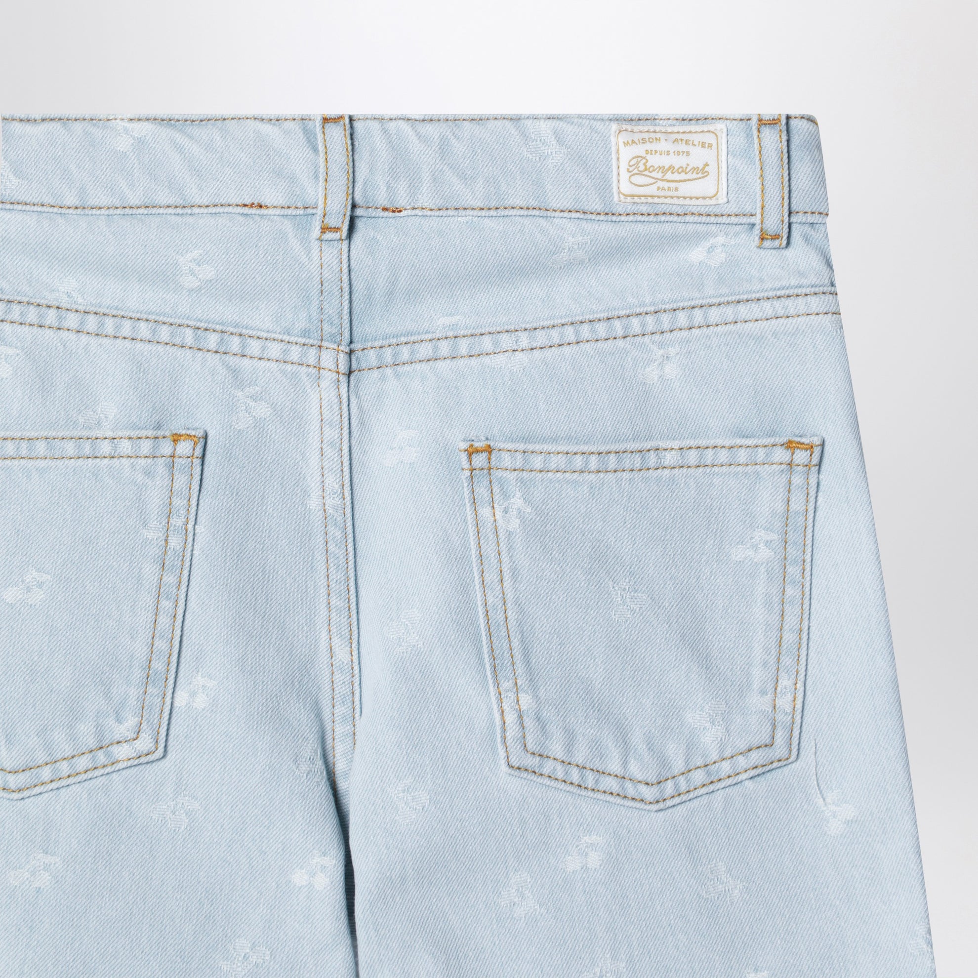 Eloha Jeans aus Denim mit Jacquard-Kirschen