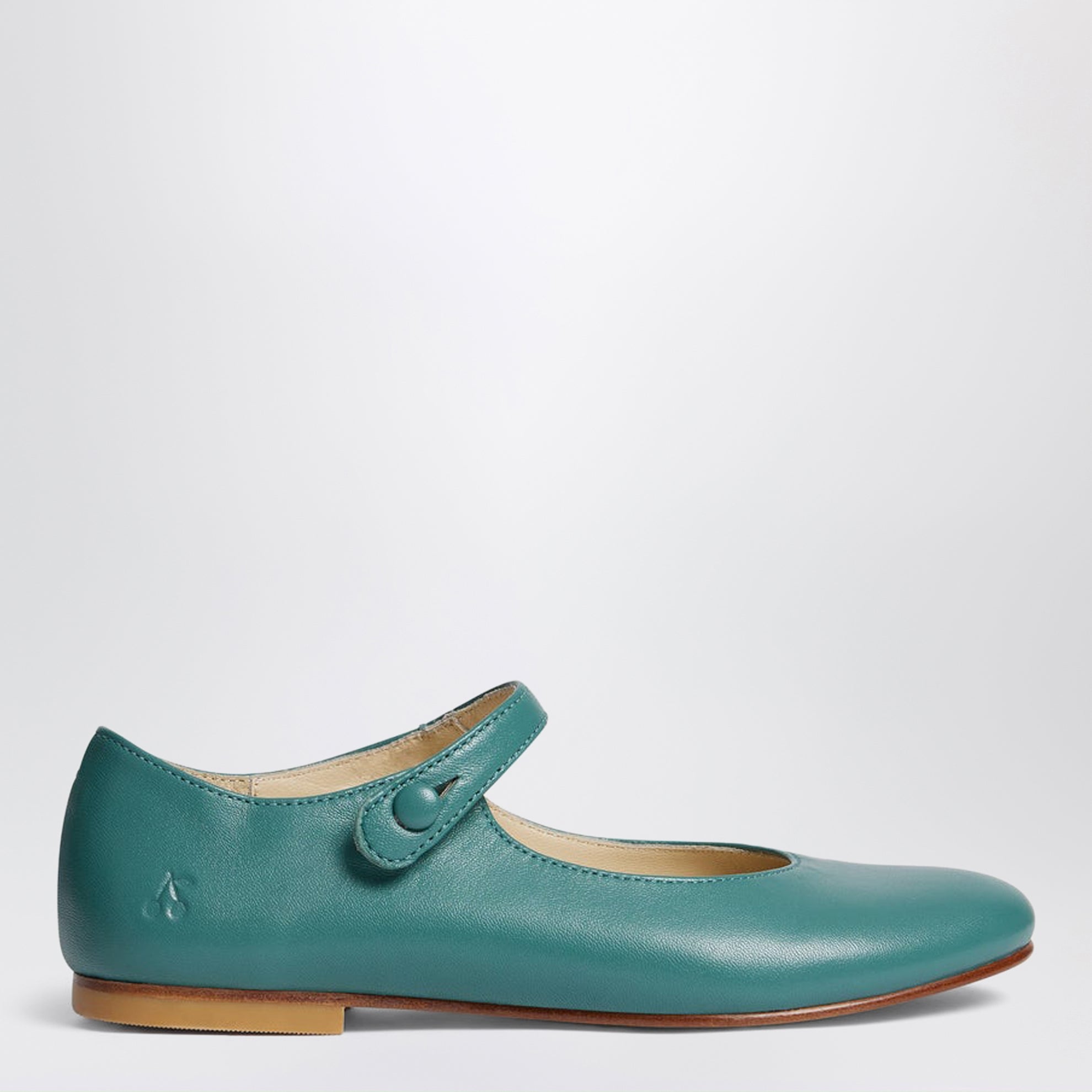 Ballerines Ella en cuir vert ardoise