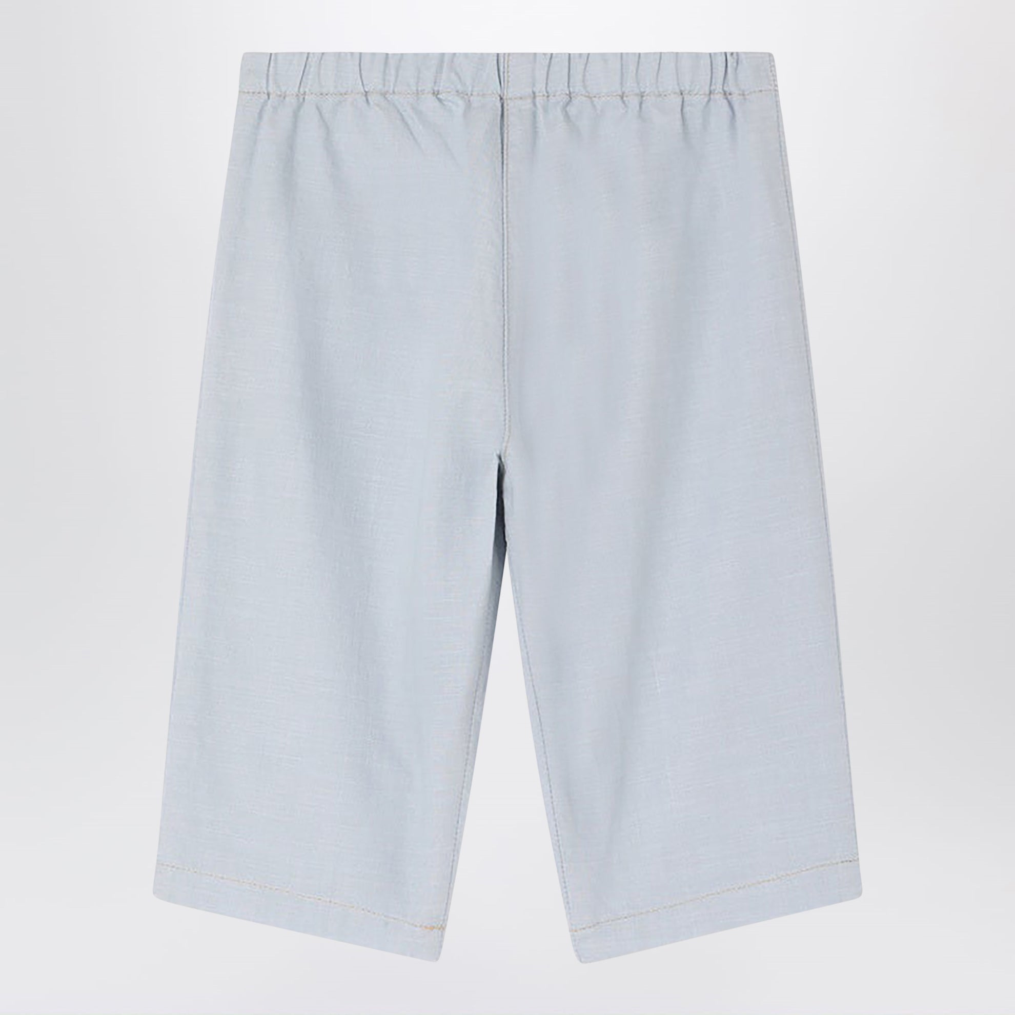 Pantalon Bandy bleu clair en chambray de coton