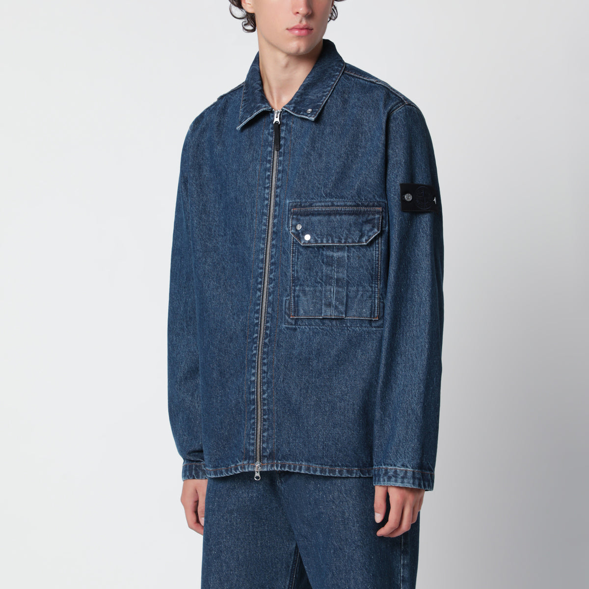 Blaue Light Bull Denim-TC Overshirt