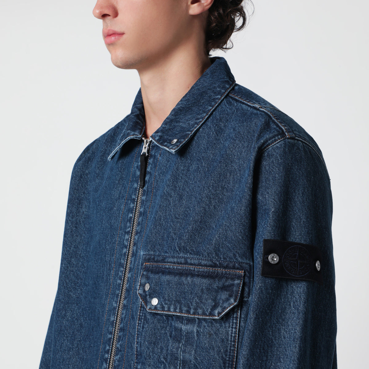 Blaue Light Bull Denim-TC Overshirt