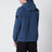 Giacca con mezza zip blu indaco in nylon