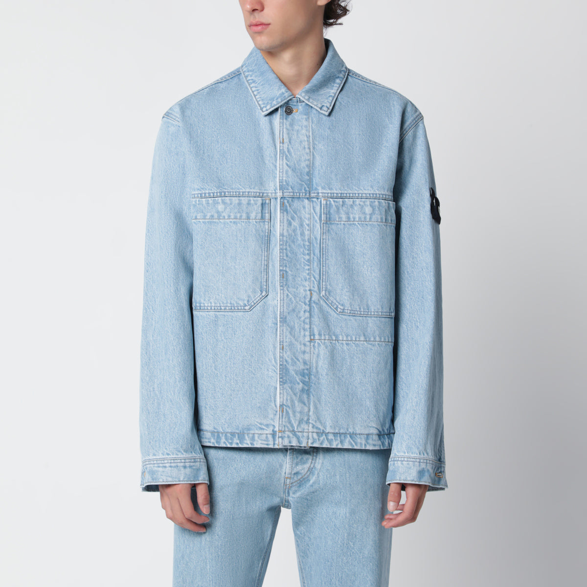 Coach jacket Indigo Denim Raw blu