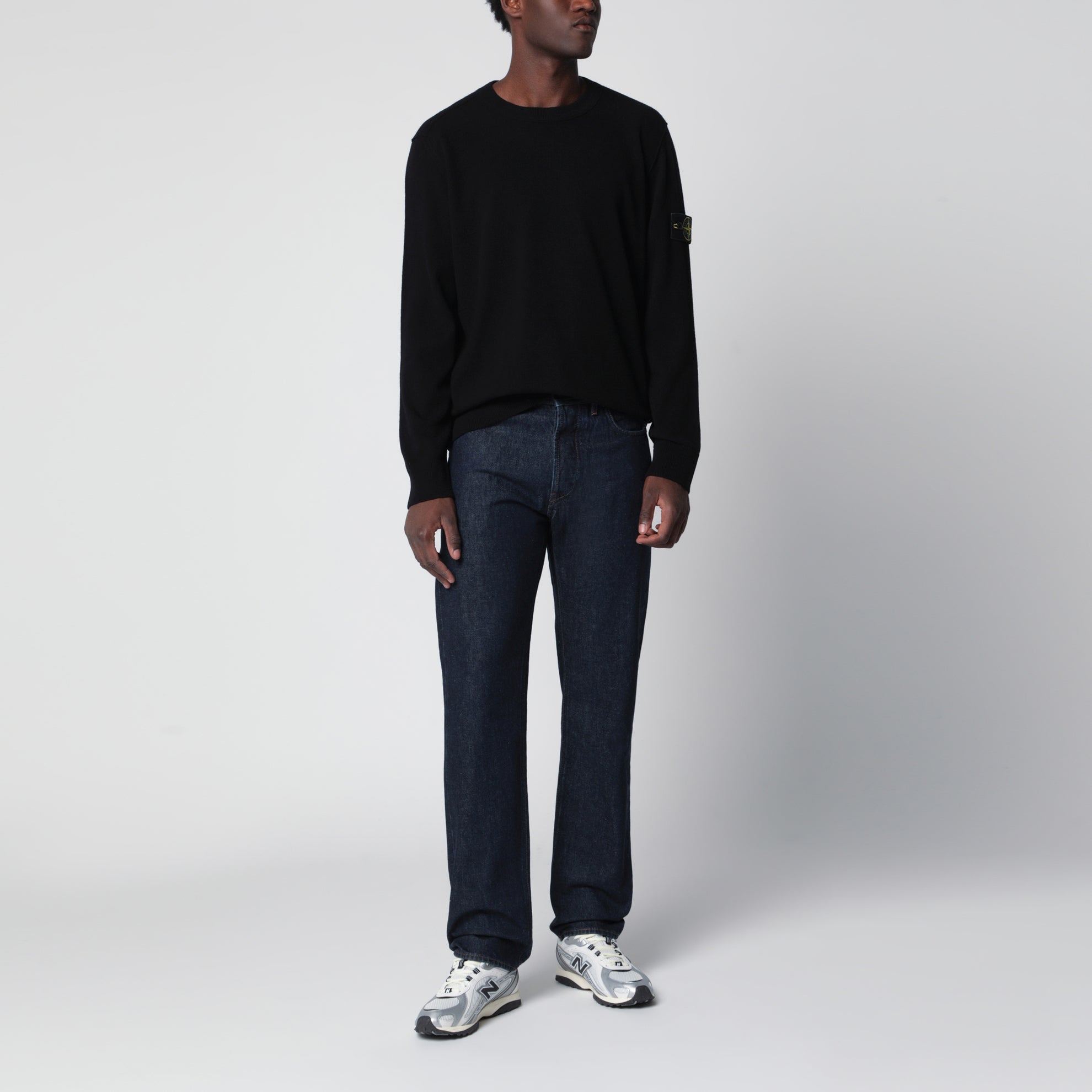 Regular straight jeans in Blue rinsed denim
