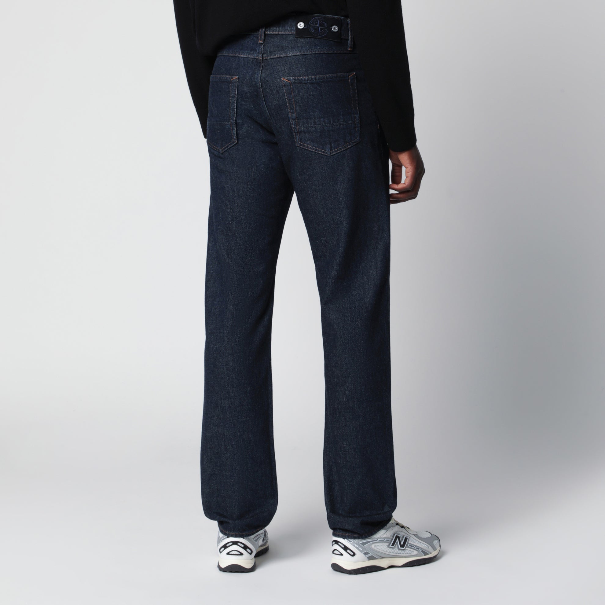 Regular straight jeans in Blue rinsed denim