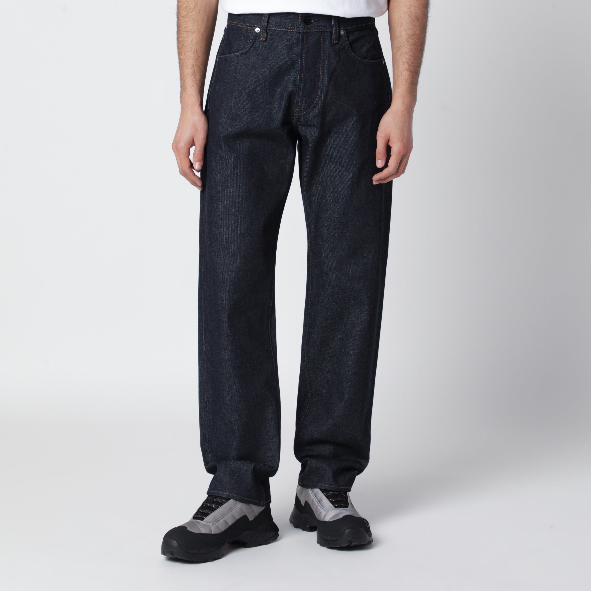 Stone Point Indigo STONE ISLAND Jean regular straight en denim indigo brut | TheDoubleF
