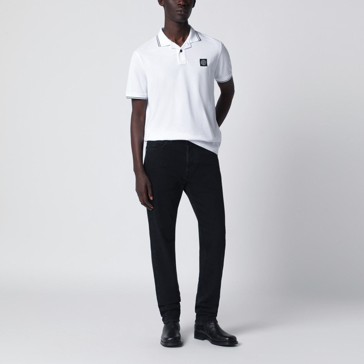 Schwarze Slim-Fit-Jeans