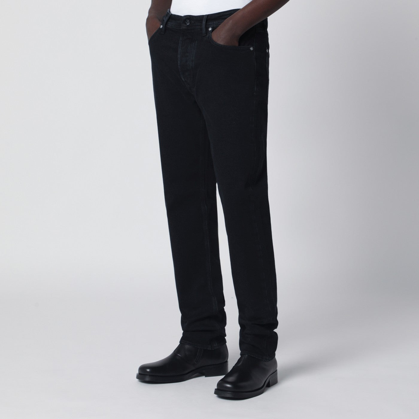 Schwarze Slim-Fit-Jeans