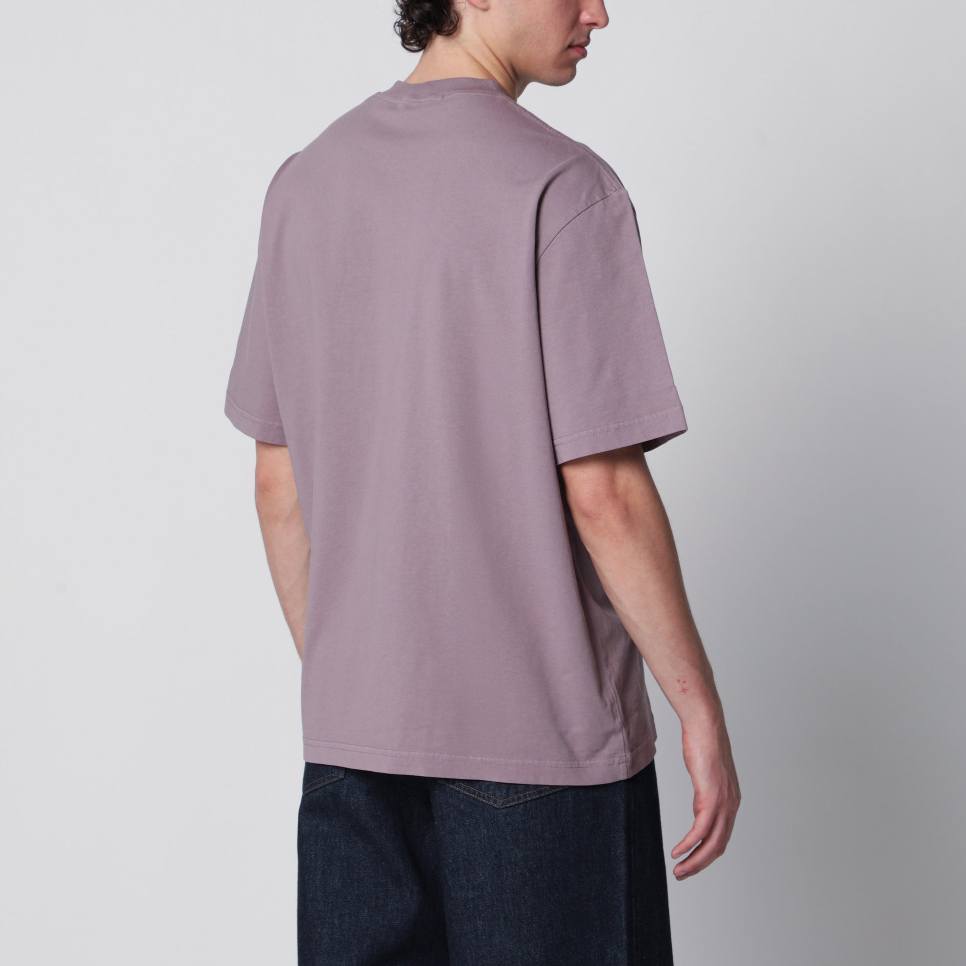 T-shirt gris-violet avec imprimé Garment Dyed Graphics
