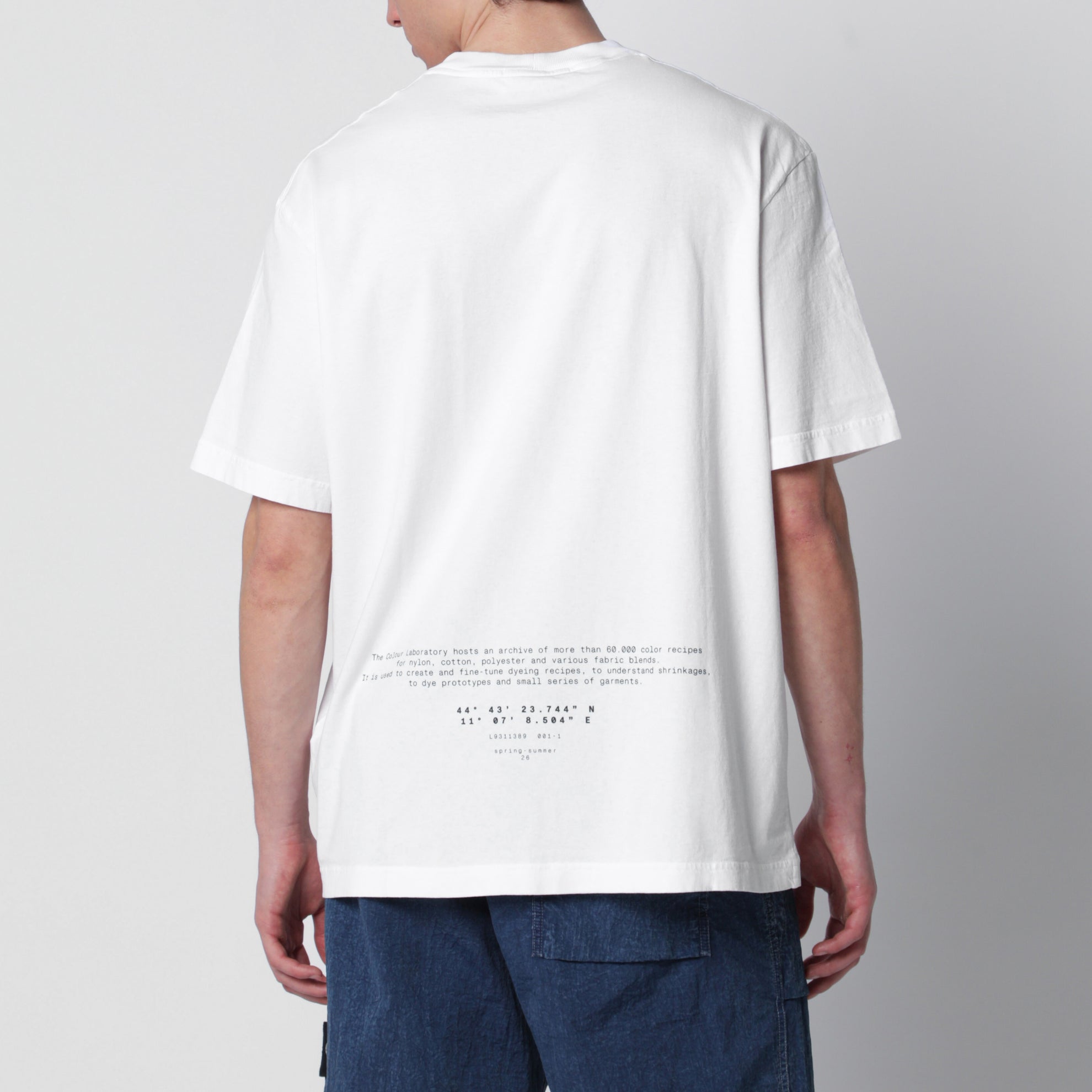 T-Shirt All Around Compass aus weißem Jersey