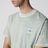 T-shirt slim girocollo in cotone verde salvia