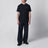 Navy blue cotton T-shirt with slim fit