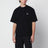 T-shirt à manches courtes noir en jersey de coton