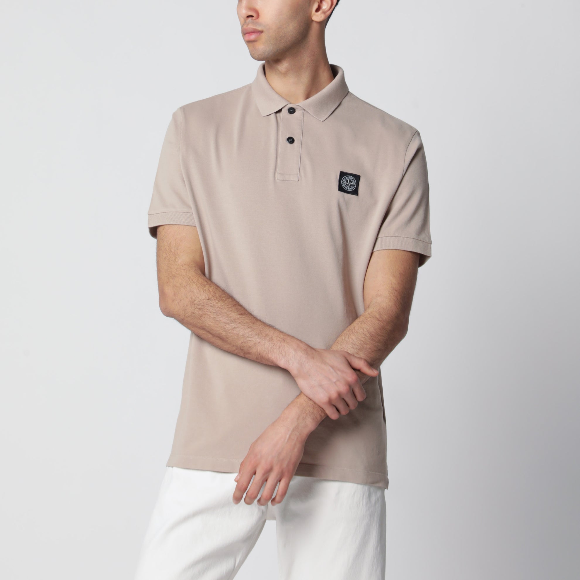 Desert polo shirt with Compass logo patch