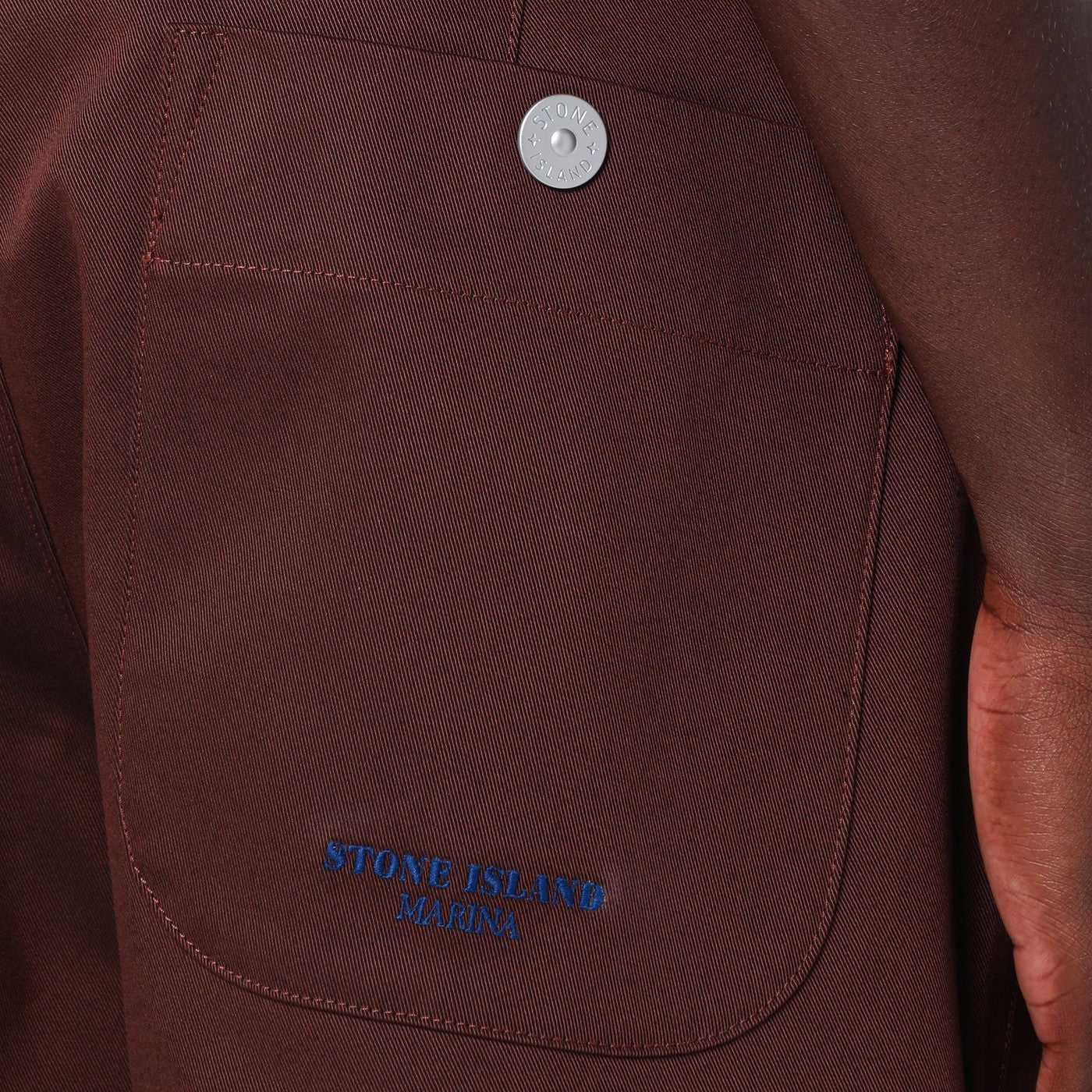 Pantalone color tabacco in misto cotone