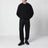Navy blue jogging trousers in a wool blend