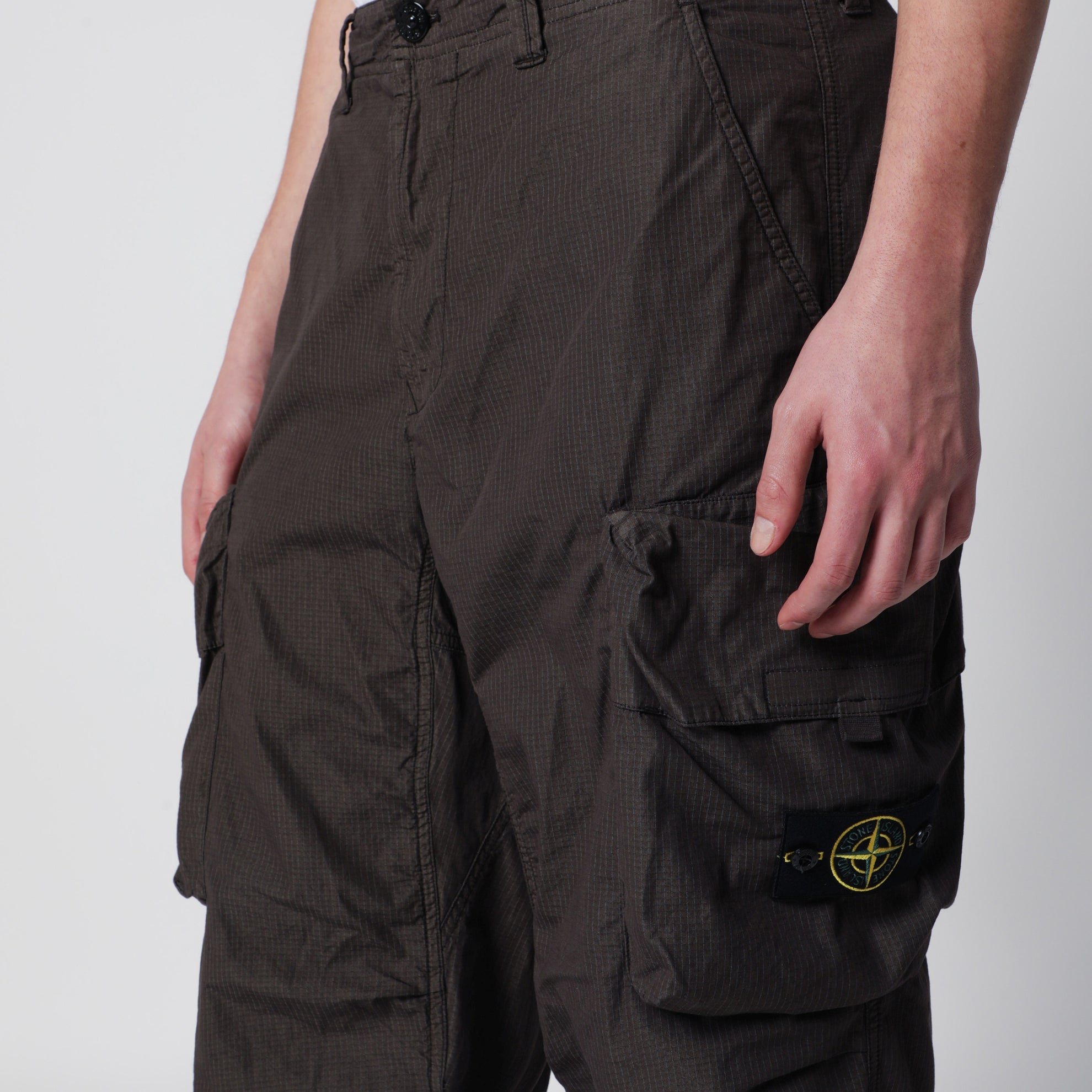 Pantaloni cargo grigi in cotone