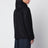 Veste à capuche bleu marine en mélange de laine
