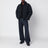 Navy blue down jacket in cotton and nylon