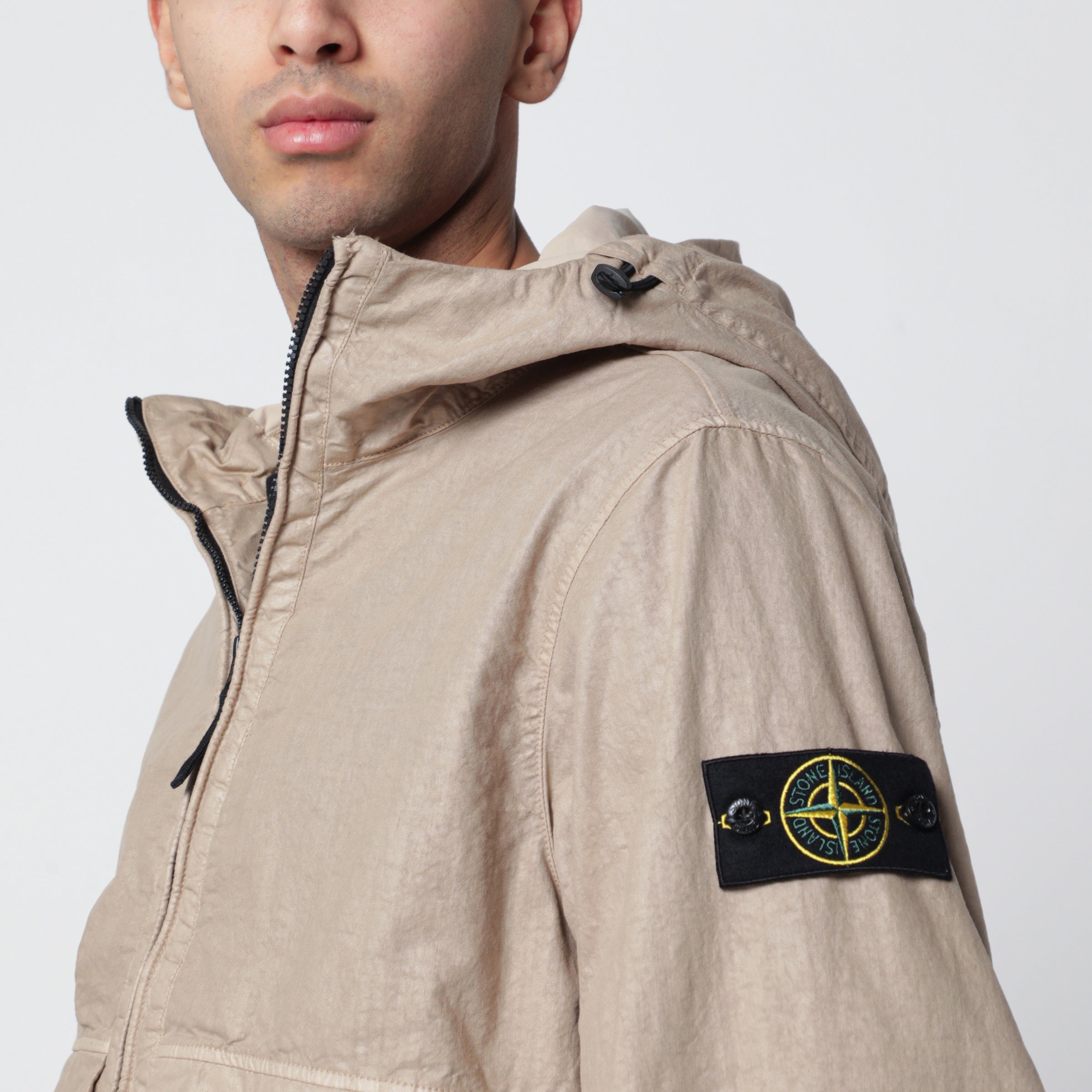 Stone Island Beige nylon zip jacket | TheDoubleF