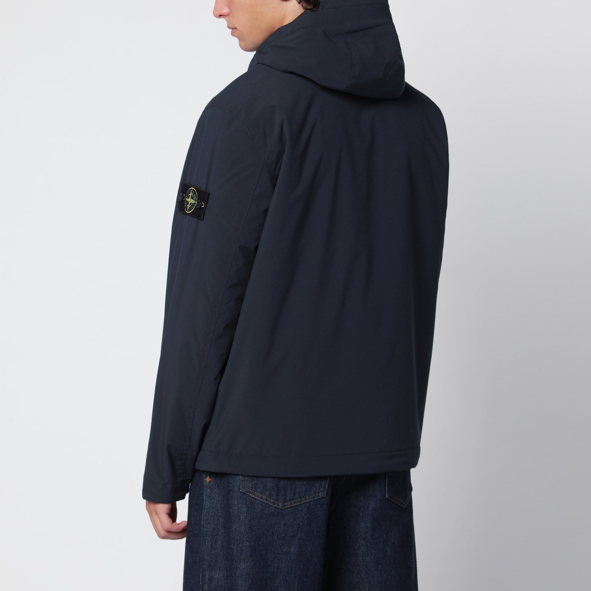 Navy blue hooded jacket