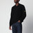 Black wool polo sweater