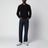 Black wool polo sweater