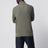 Military green ribbed turtleneck sweater