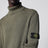 Military green ribbed turtleneck sweater