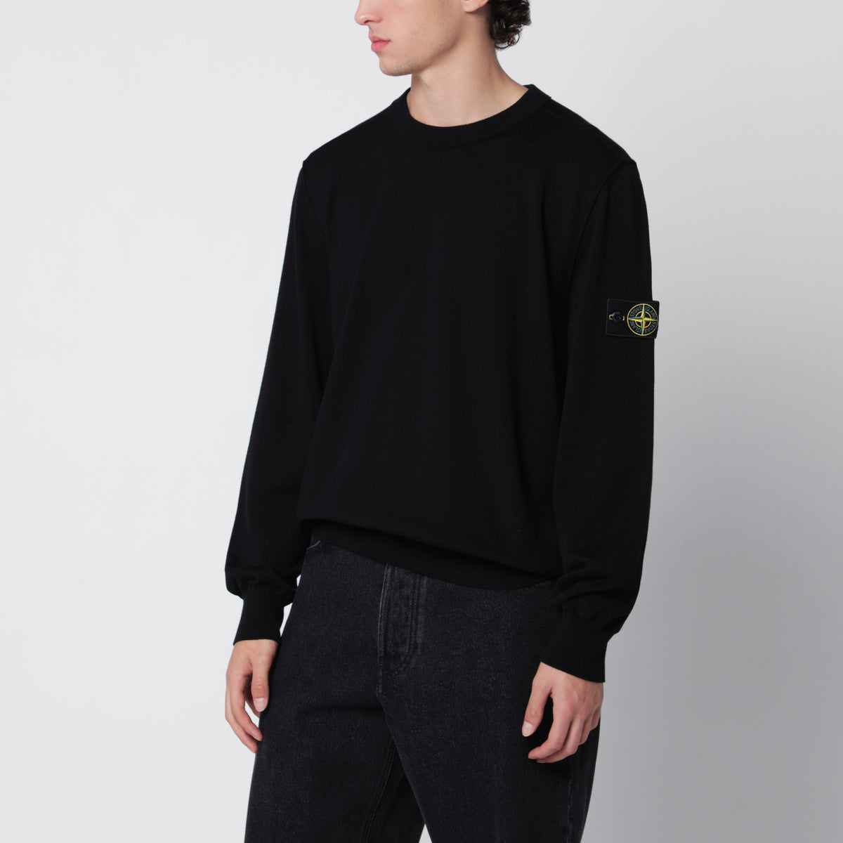 Maglione nero in cotone