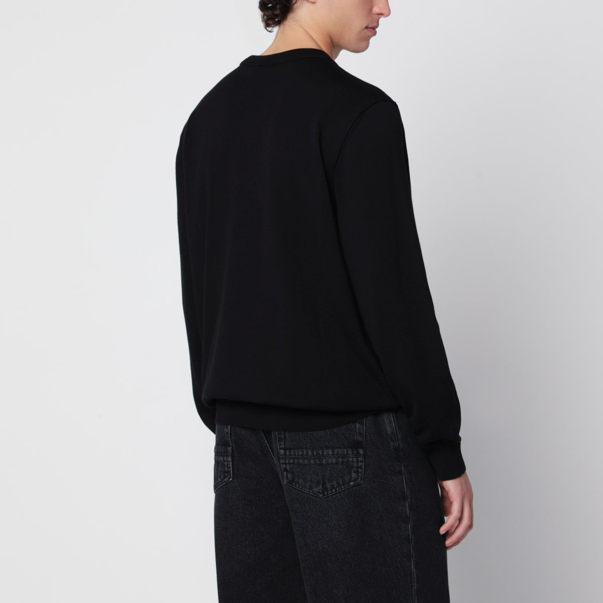 Maglione nero in cotone
