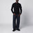 Navy blue ribbed crew-neck sweater