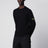 Black ribbed crew-neck sweater