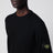 Black ribbed crew-neck sweater