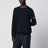 Navy blue wool crew-neck sweater