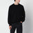 Pull noir en mélange de laine