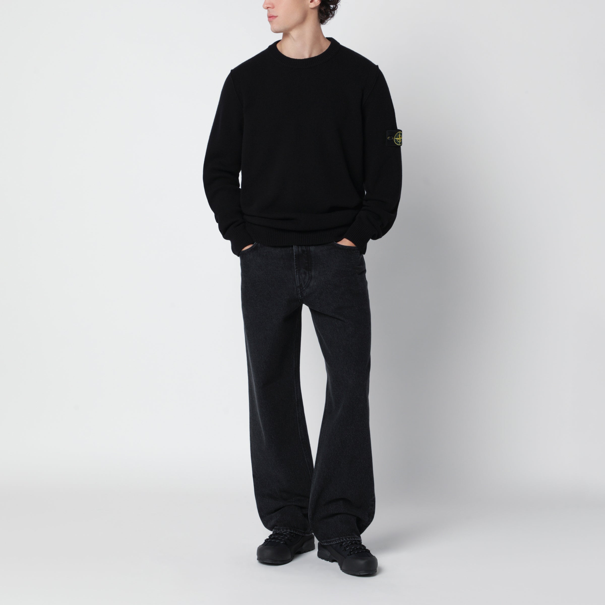 Stone Island Black wool blend sweater | TheDoubleF