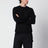 Maglione girocollo nero in lana