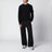 Maglione girocollo nero in lana