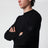 Maglione girocollo nero in lana