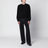 Black crew-neck sweater in cotton