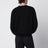Black crew-neck sweater in cotton