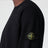 Sweat-shirt noir à col rond en coton biologique