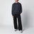 Felpa blu navy in cotone con stampe logo